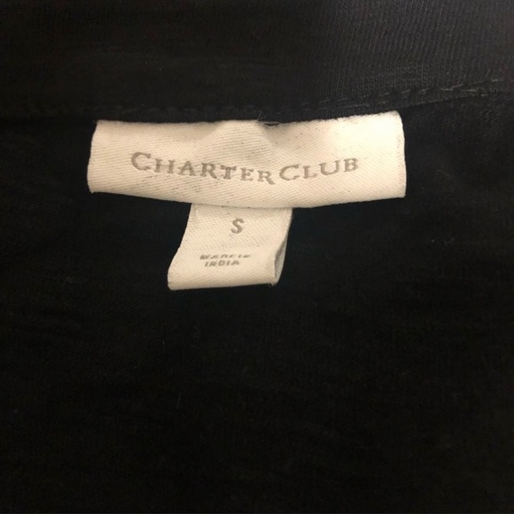 Charter Club Black & White Embroidered Tunic NWT - Picture 9 of 11